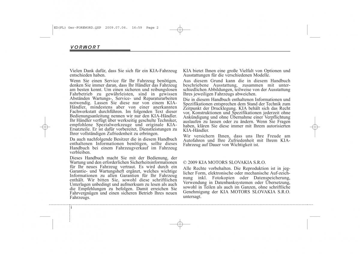 KIA Ceed I 1 Handbuch / page 2