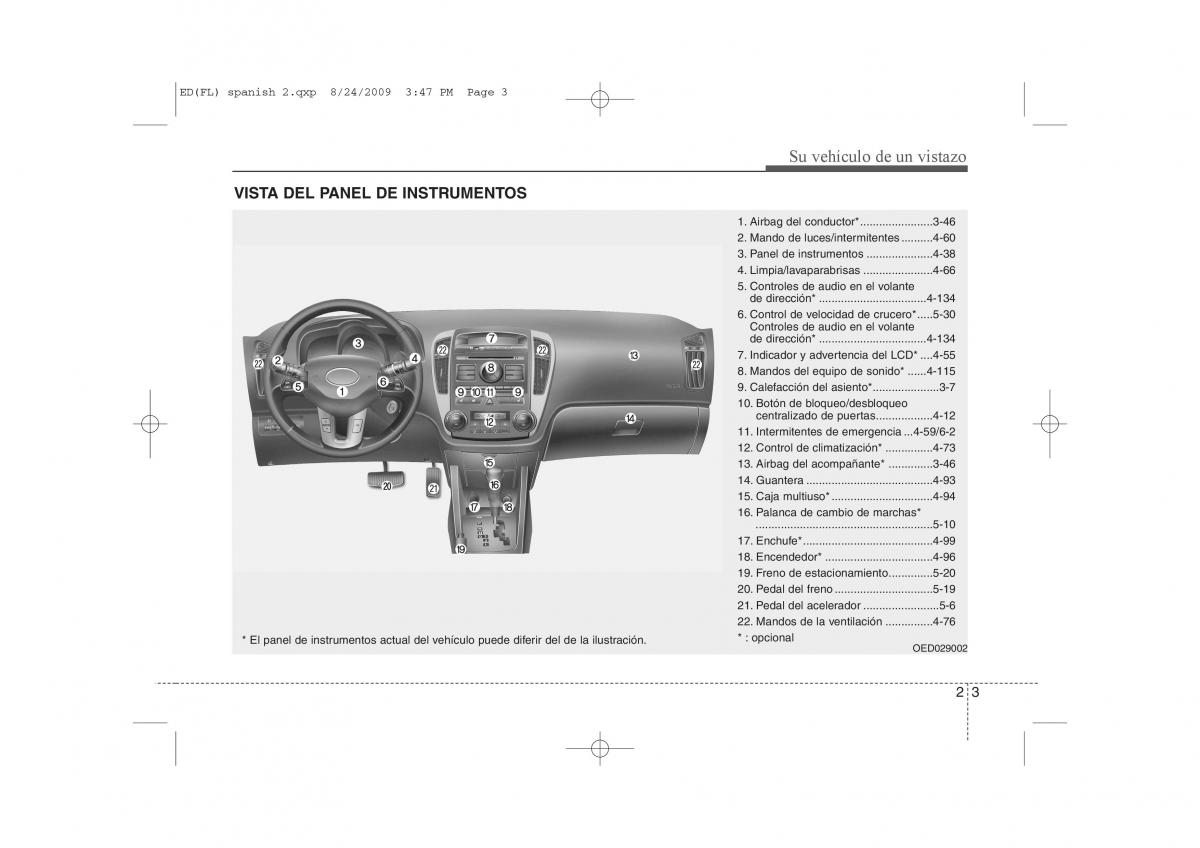 KIA Ceed I 1 manual del propietario / page 13