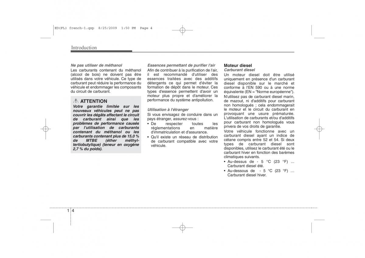 KIA Ceed I 1 manuel du proprietaire / page 7