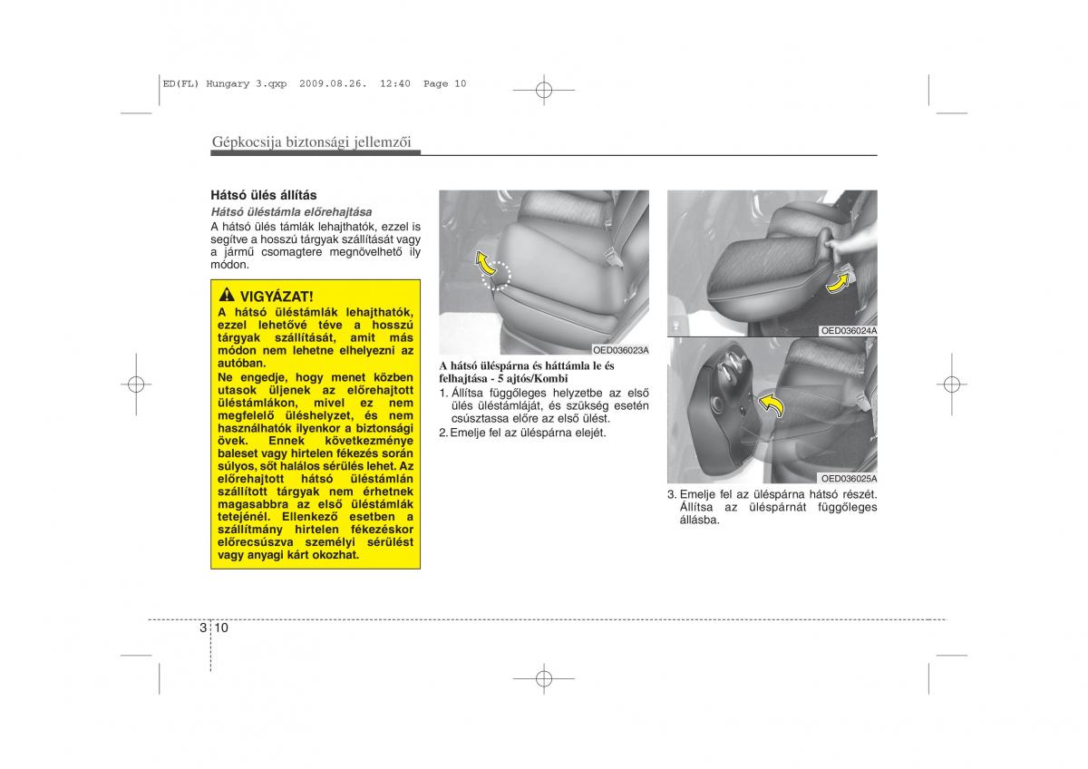 KIA Ceed I 1 Kezelesi utmutato / page 23