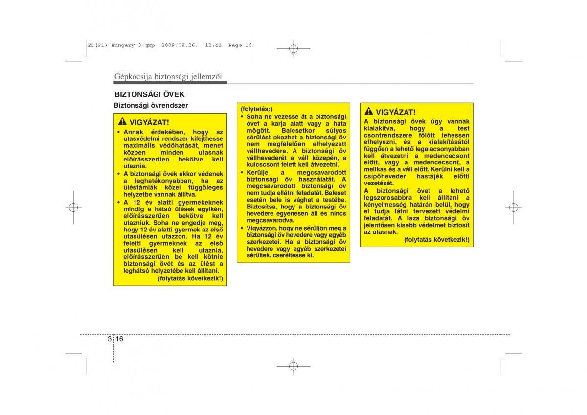 KIA Ceed I 1 Kezelesi utmutato / page 29