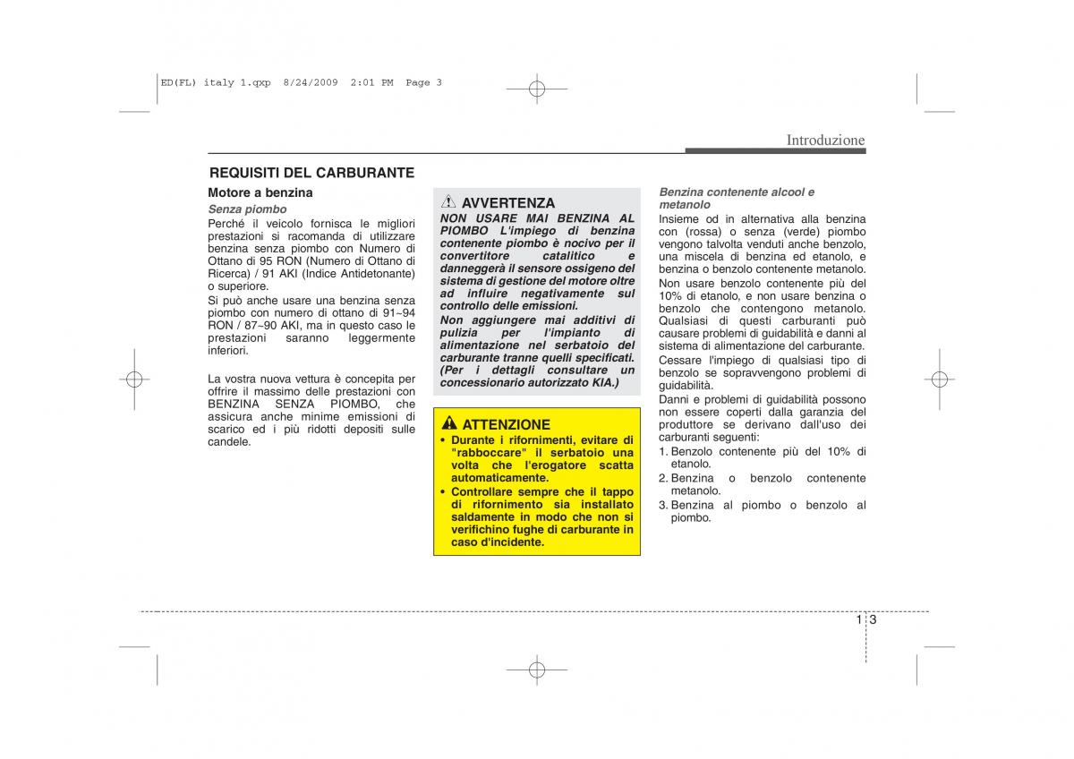 KIA Ceed I 1 manuale del proprietario / page 6
