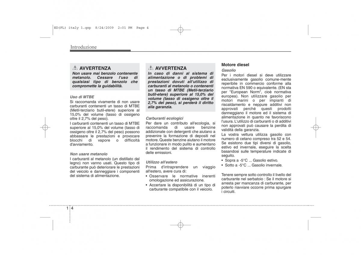 KIA Ceed I 1 manuale del proprietario / page 7