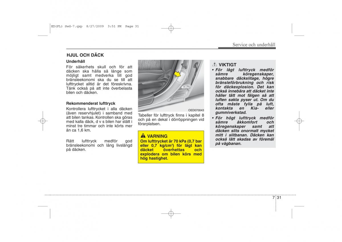 KIA Ceed I 1 instruktionsbok / page 288