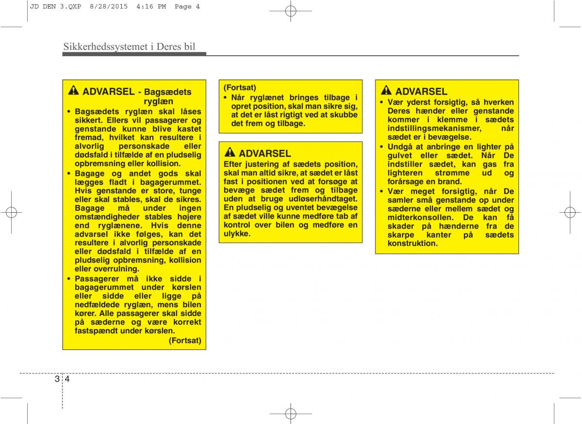 KIA Ceed II 2 Bilens instruktionsbog / page 21