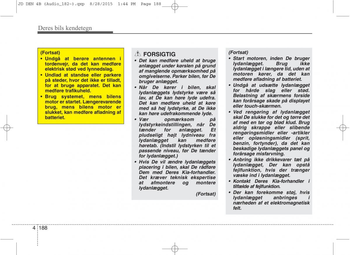 KIA Ceed II 2 Bilens instruktionsbog / page 272
