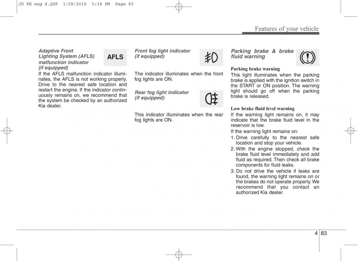 KIA Ceed II 2 owners manual / page 166