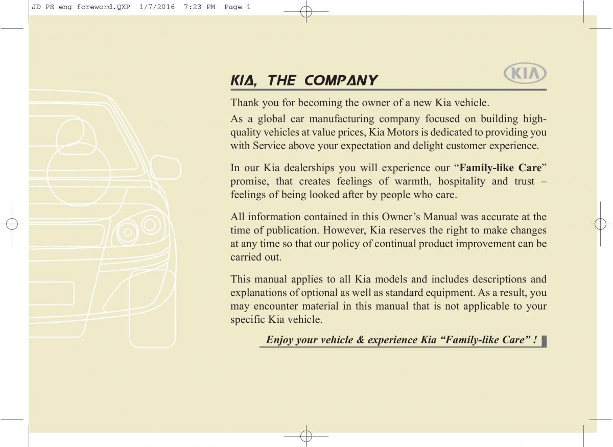KIA Ceed II 2 owners manual / page 1
