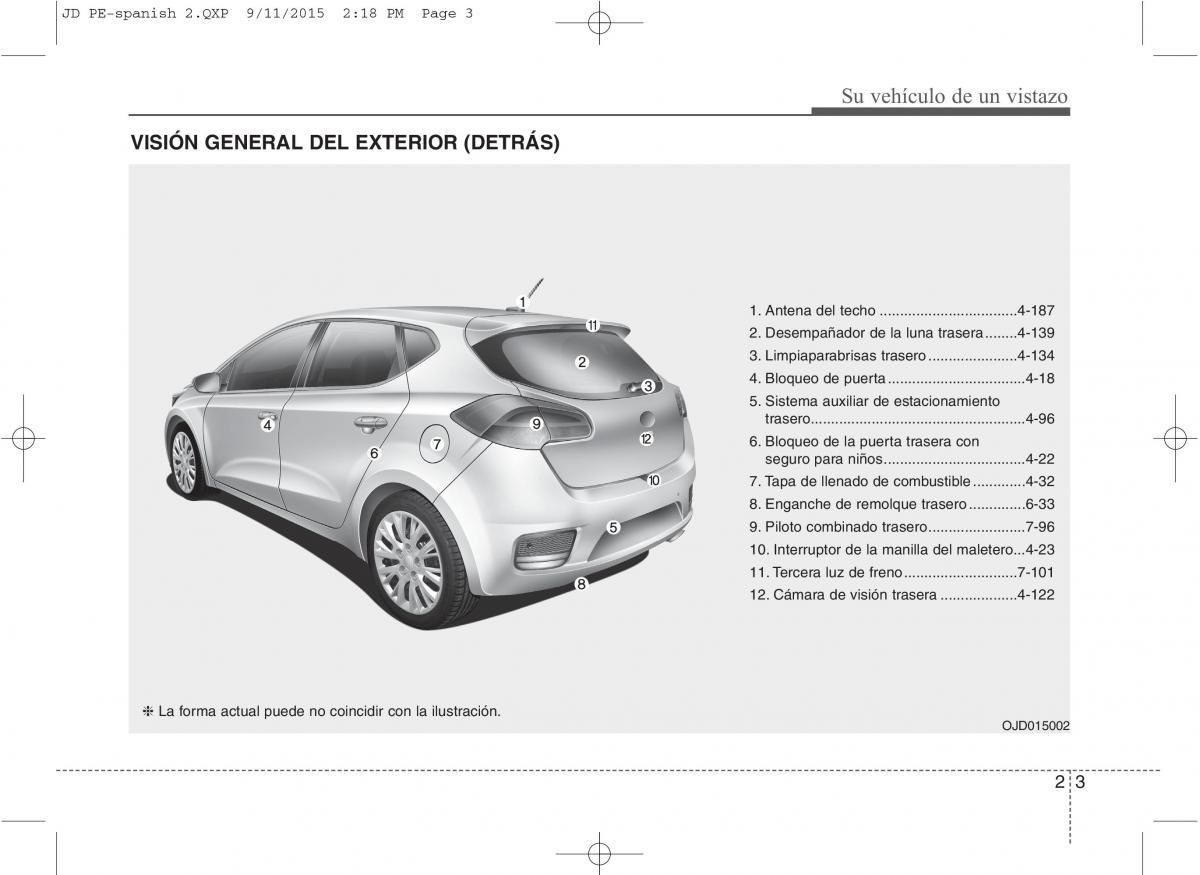 KIA Ceed II 2 manual del propietario / page 11