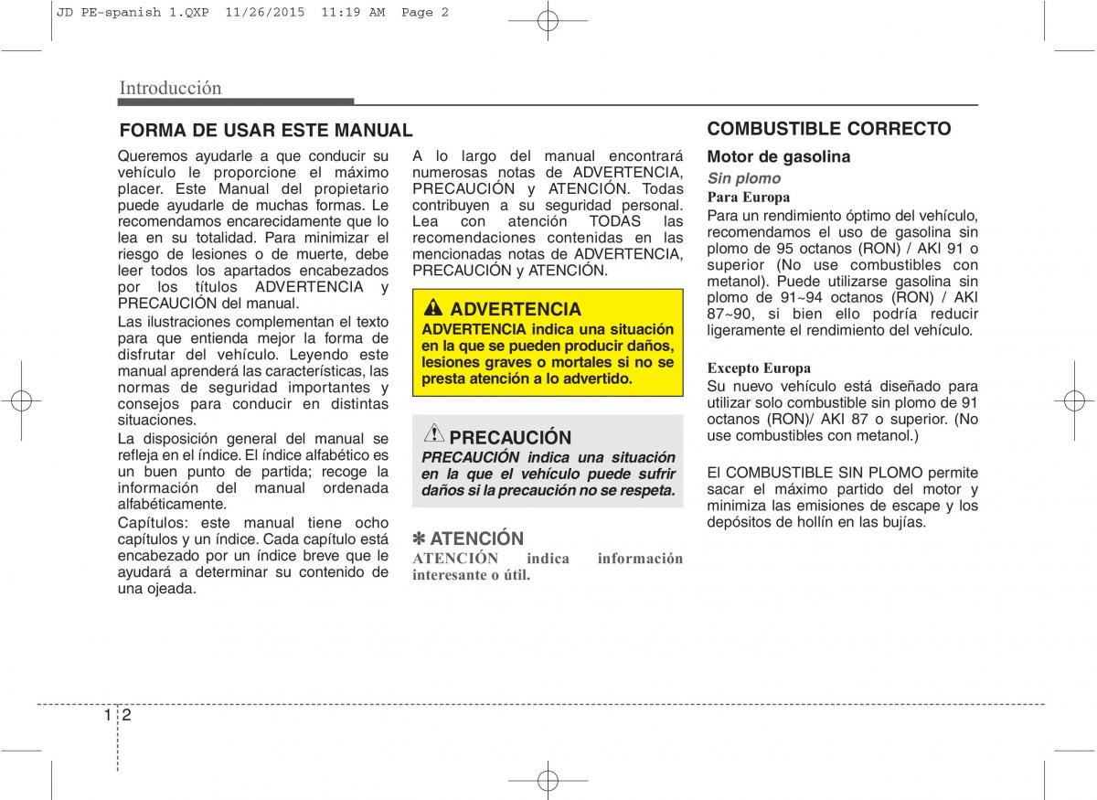 KIA Ceed II 2 manual del propietario / page 5