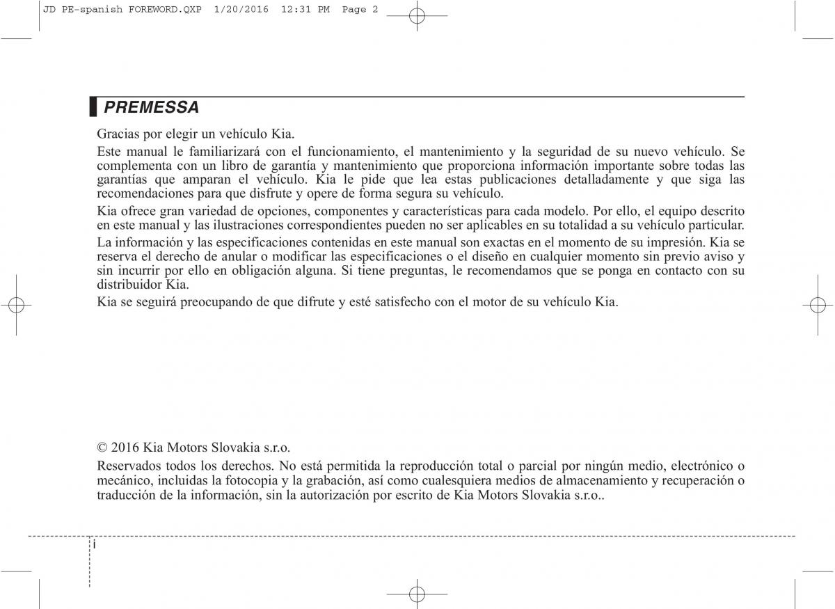 KIA Ceed II 2 manual del propietario / page 2
