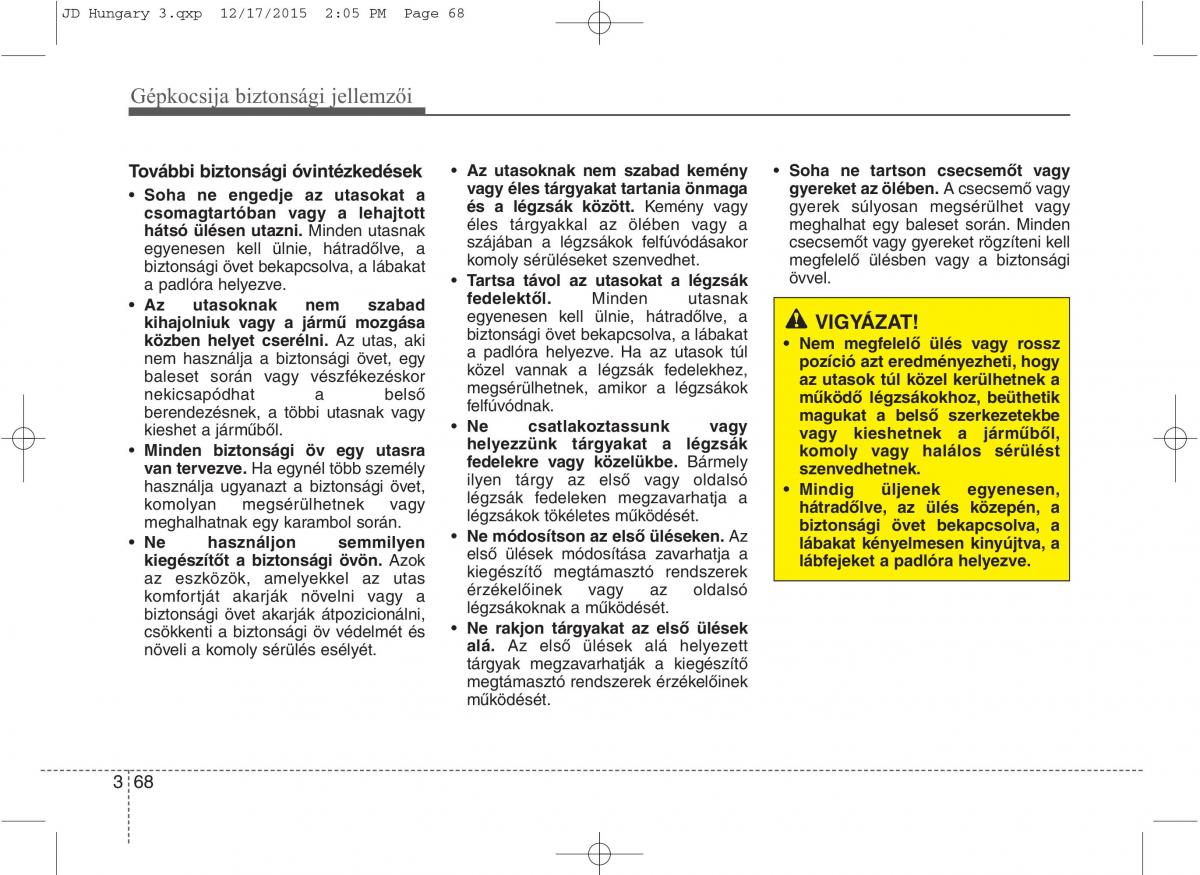KIA Ceed II 2 Kezelesi utmutato / page 86