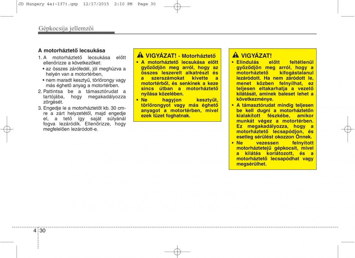 KIA Ceed II 2 Kezelesi utmutato / page 117