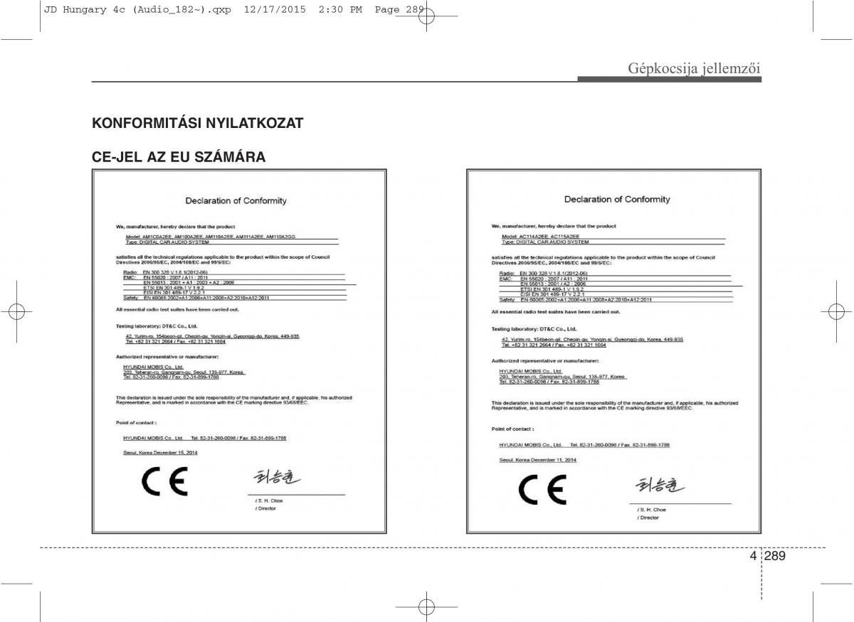 KIA Ceed II 2 Kezelesi utmutato / page 376