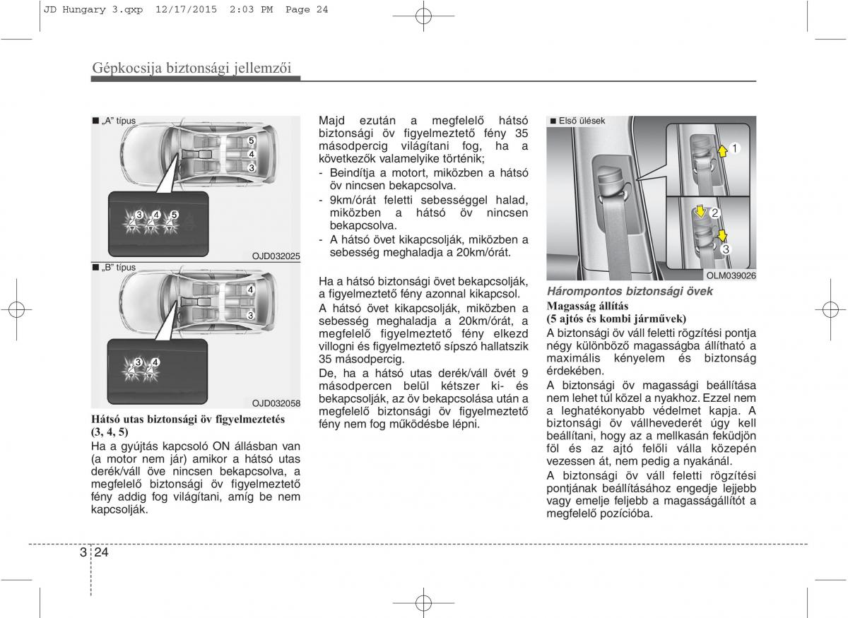 KIA Ceed II 2 Kezelesi utmutato / page 42