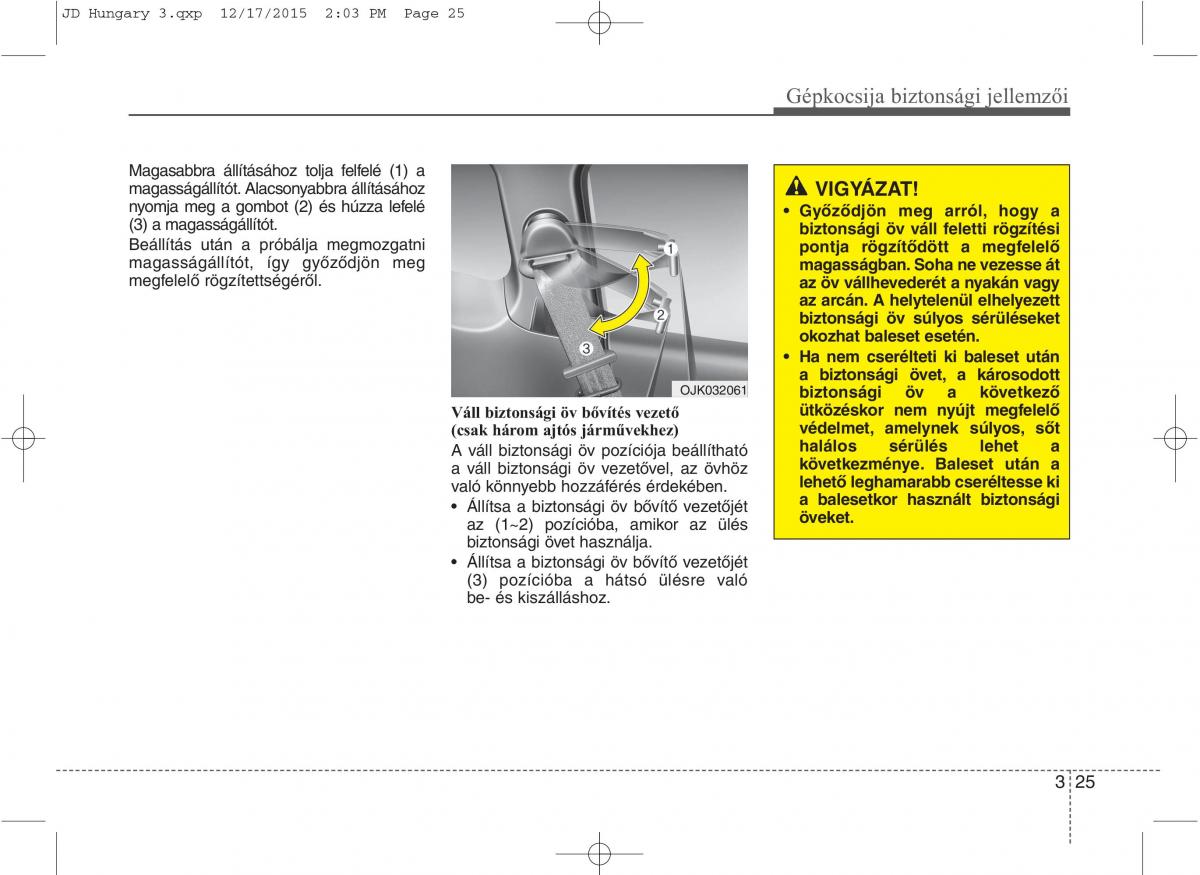 KIA Ceed II 2 Kezelesi utmutato / page 43