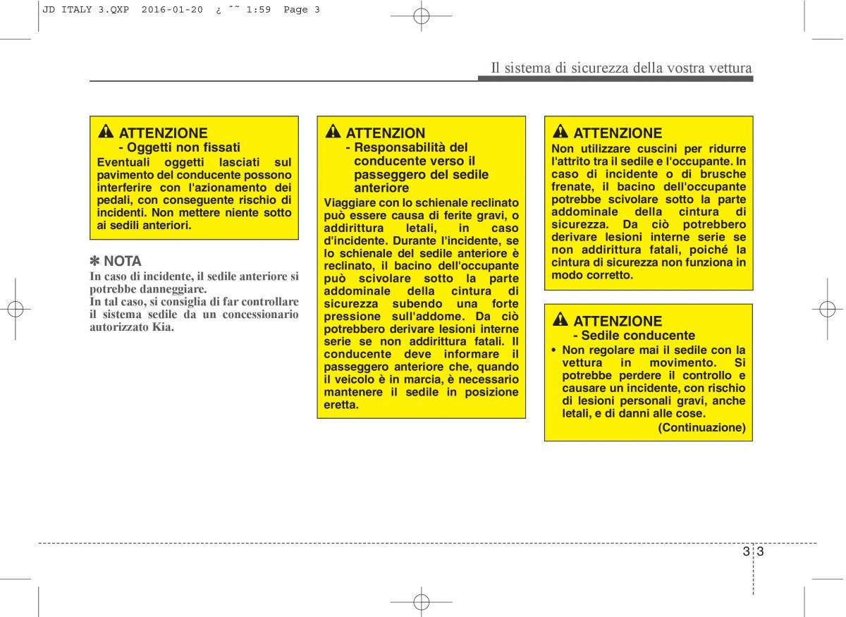 KIA Ceed II 2 manuale del proprietario / page 20