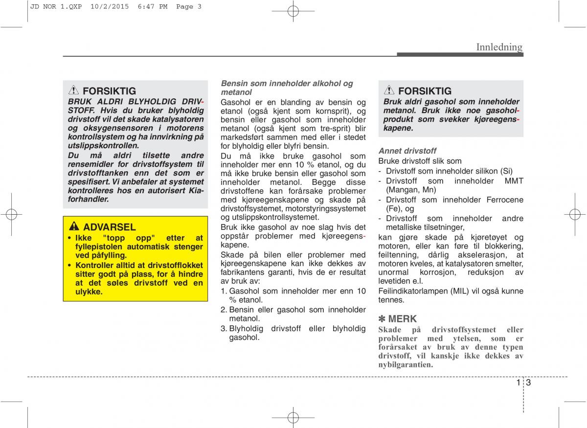 KIA Ceed II 2 bruksanvisningen / page 6