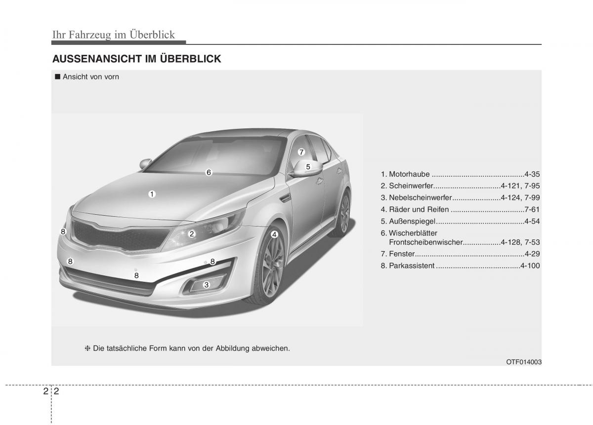 Kia Optima III 3 Handbuch / page 14