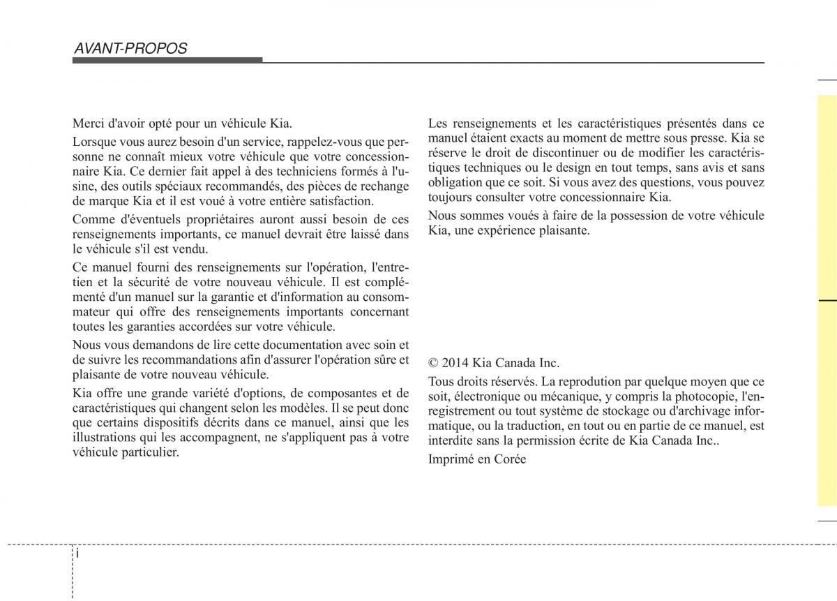 Kia Optima III 3 manuel du proprietaire / page 2