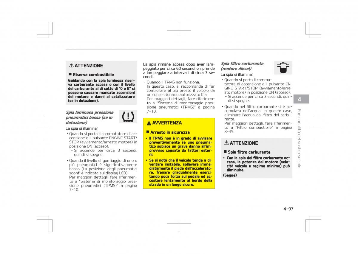 kia optima iv 4 manuale del proprietario / page 191