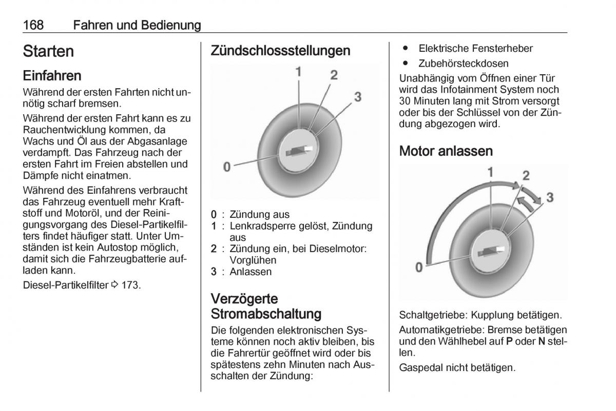 Opel Zafira C Tourer Handbuch / page 170