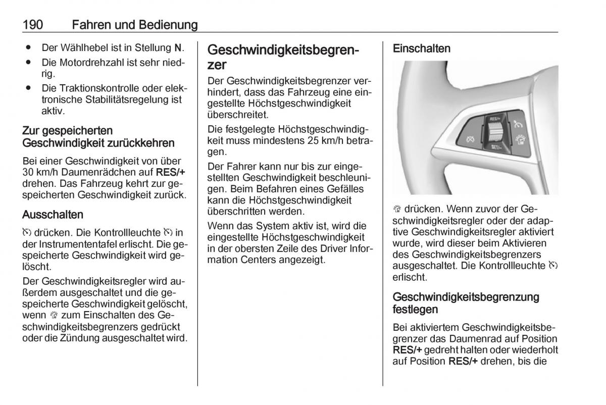 Opel Zafira C Tourer Handbuch / page 192