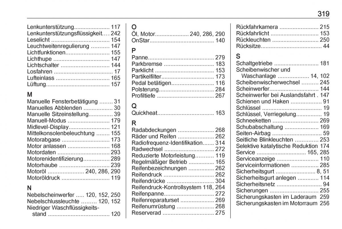 manual  Opel Zafira C Tourer Handbuch / page 321