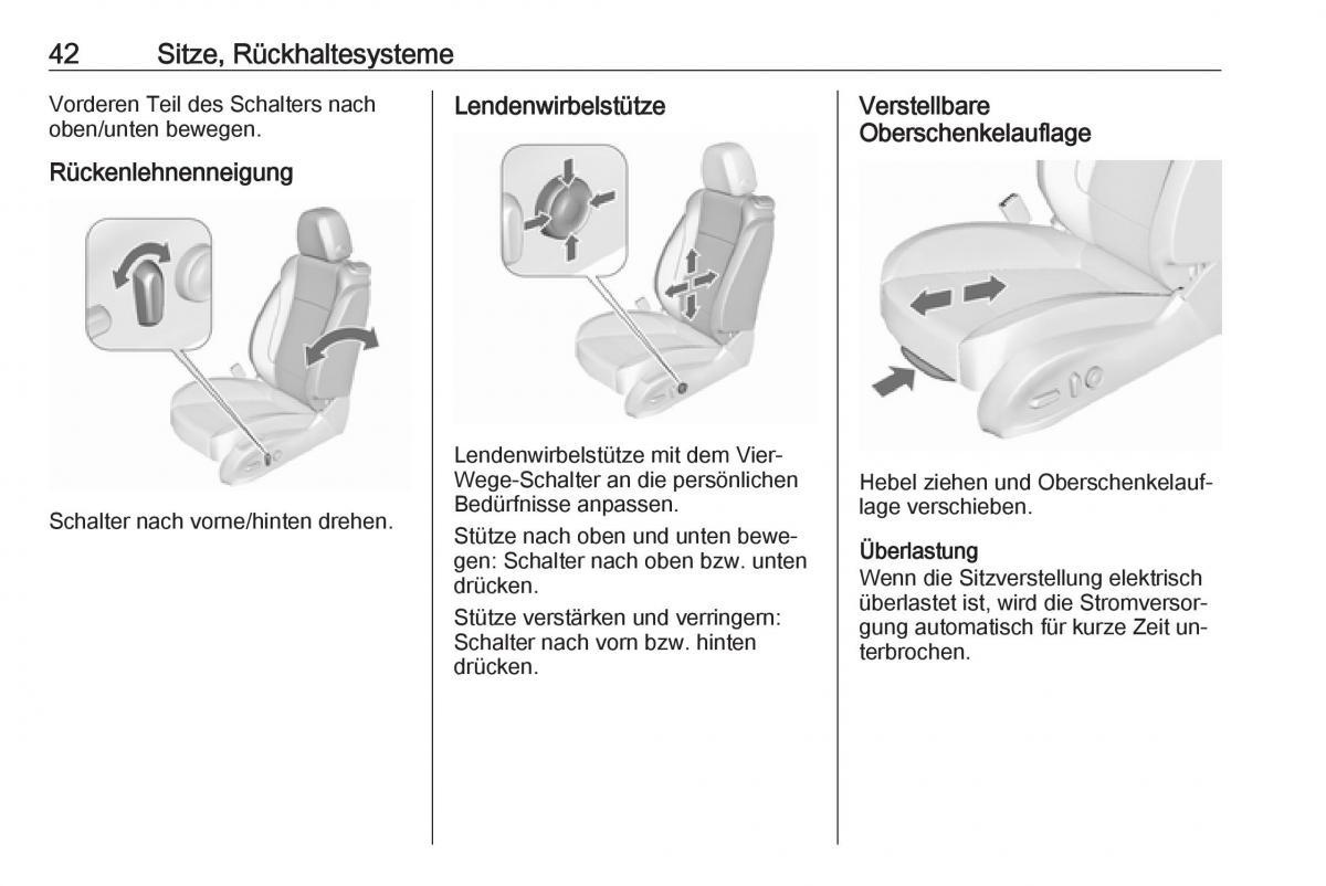 Opel Zafira C Tourer Handbuch / page 44