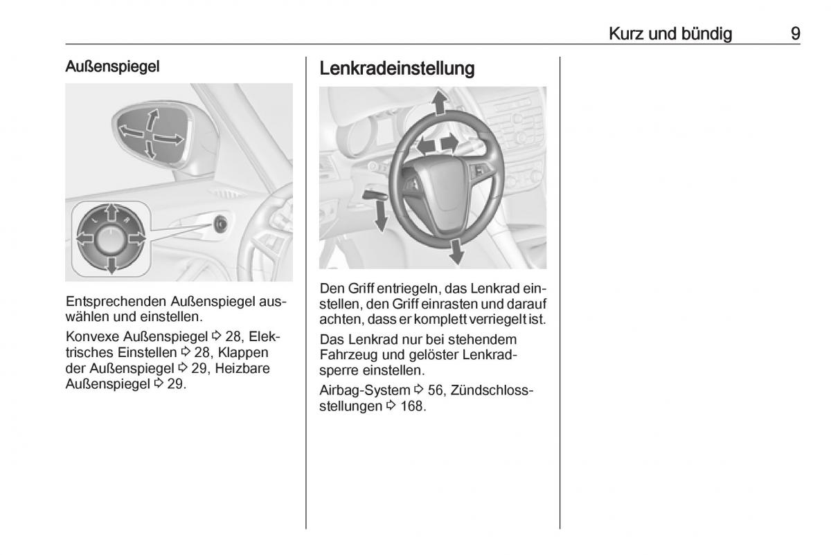 Opel Zafira C Tourer Handbuch / page 11
