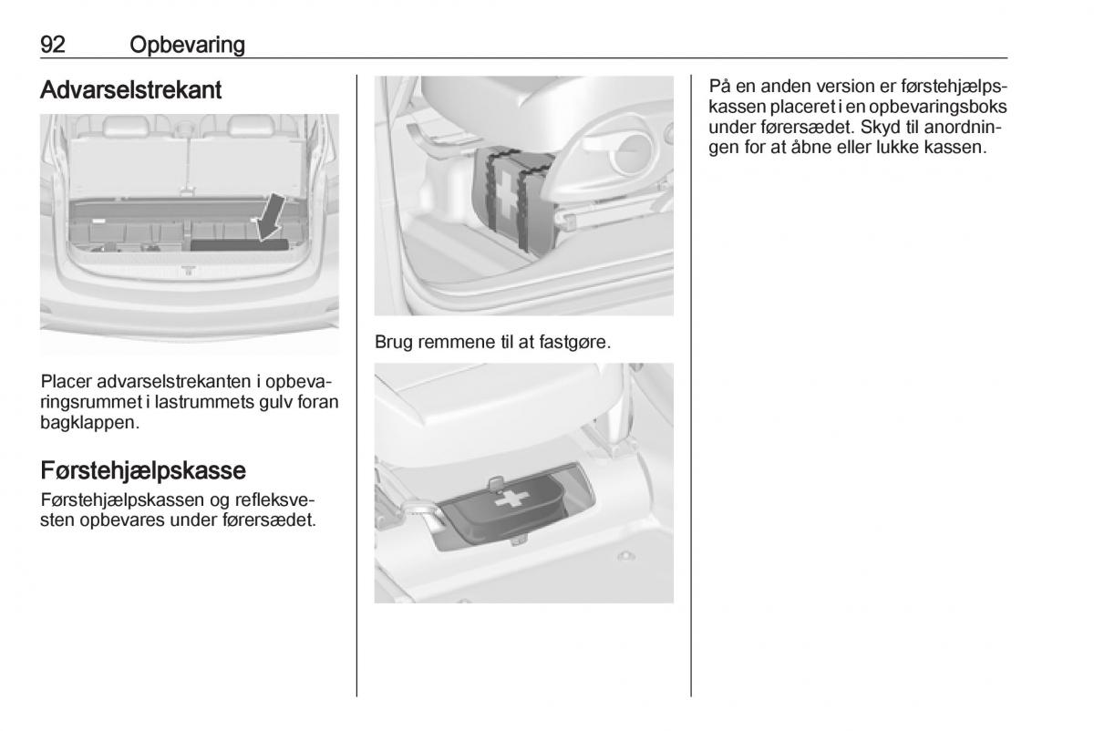 Opel Zafira C Tourer Bilens instruktionsbog / page 94