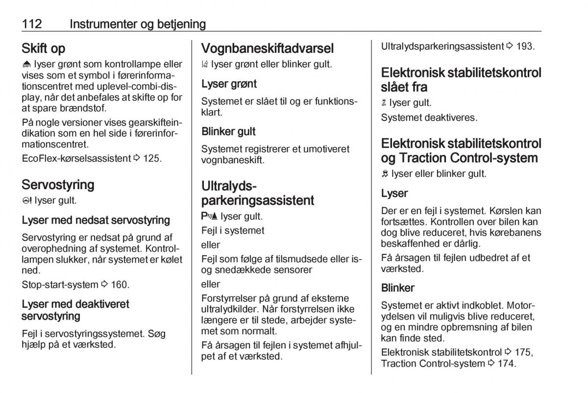 Opel Zafira C Tourer Bilens instruktionsbog / page 114