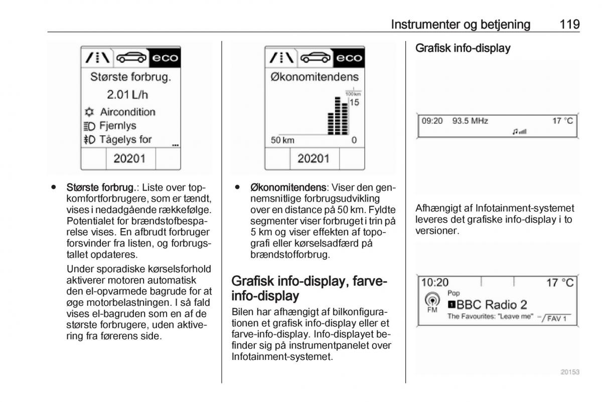 Opel Zafira C Tourer Bilens instruktionsbog / page 121
