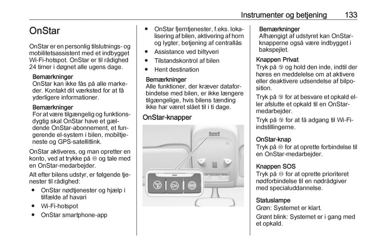 Opel Zafira C Tourer Bilens instruktionsbog / page 135