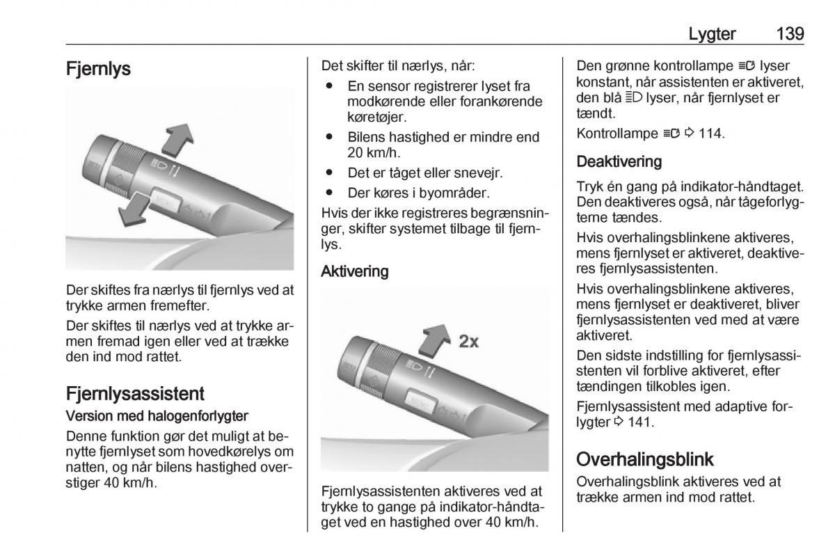 Opel Zafira C Tourer Bilens instruktionsbog / page 141