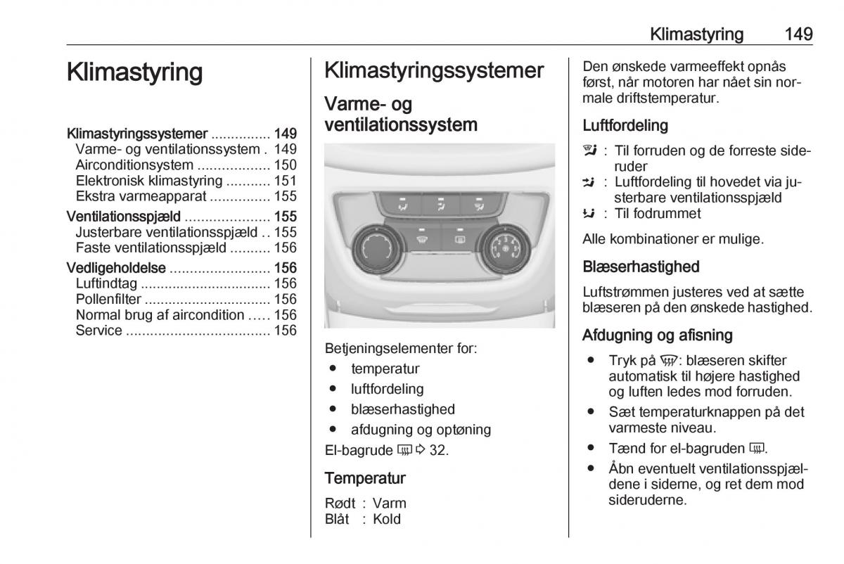 Opel Zafira C Tourer Bilens instruktionsbog / page 151