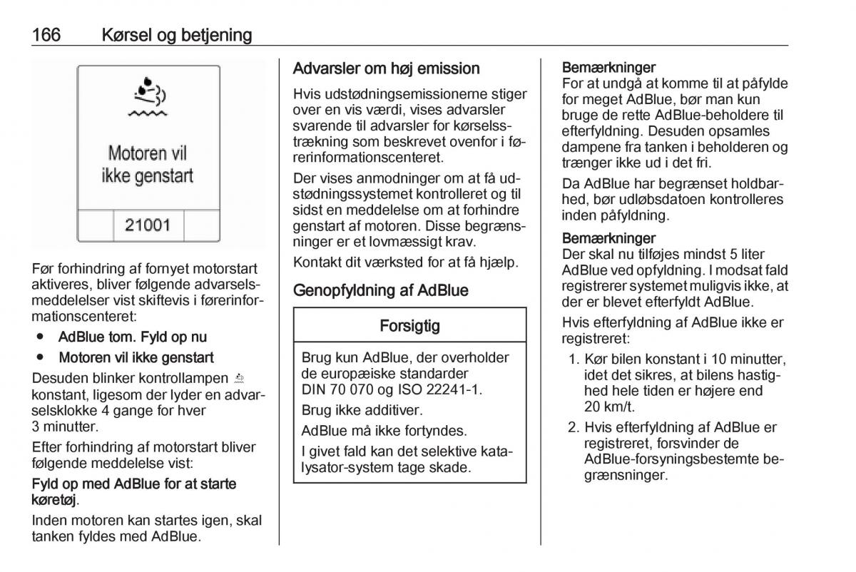 Opel Zafira C Tourer Bilens instruktionsbog / page 168