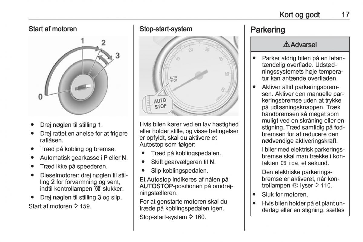Opel Zafira C Tourer Bilens instruktionsbog / page 19