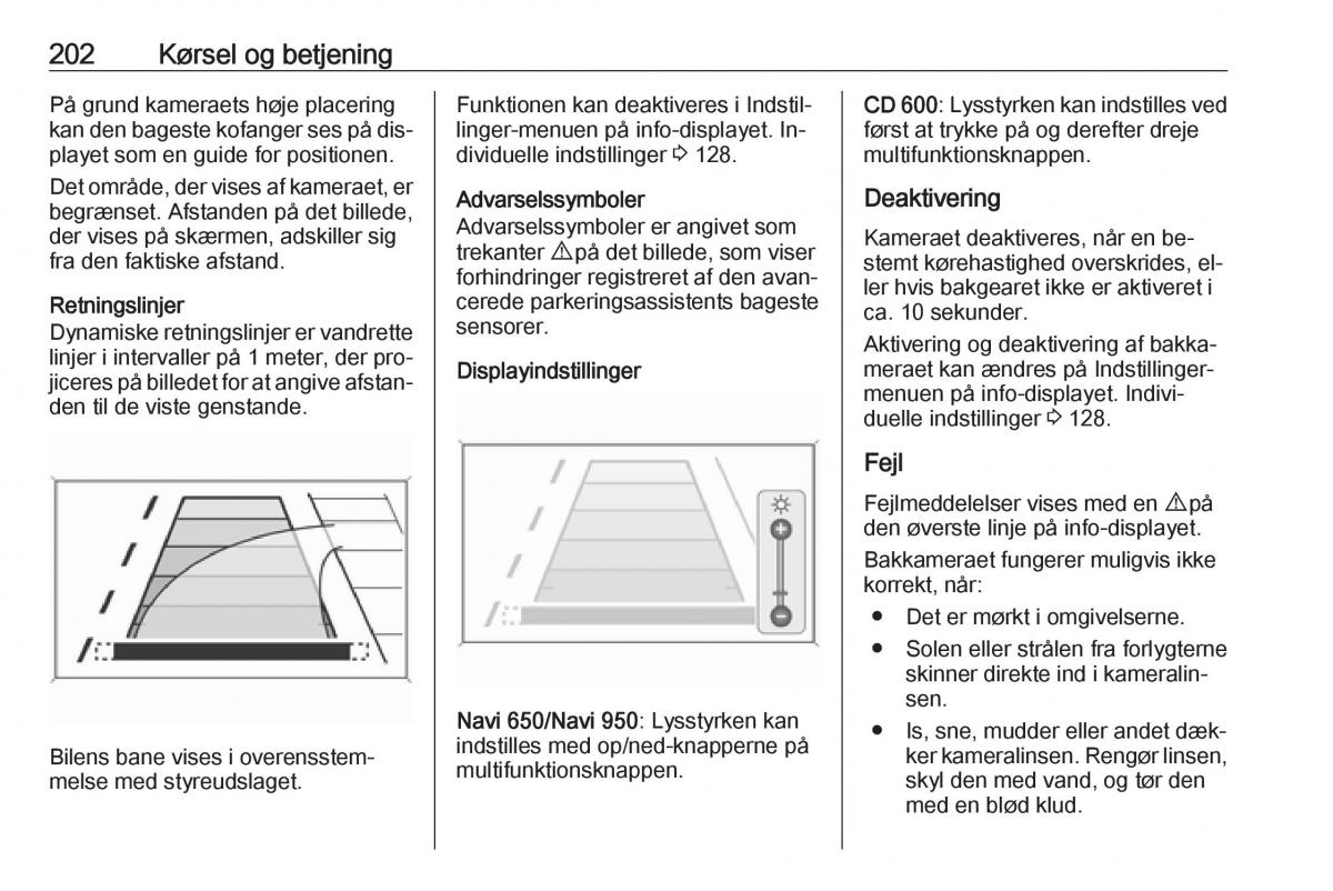 Opel Zafira C Tourer Bilens instruktionsbog / page 204