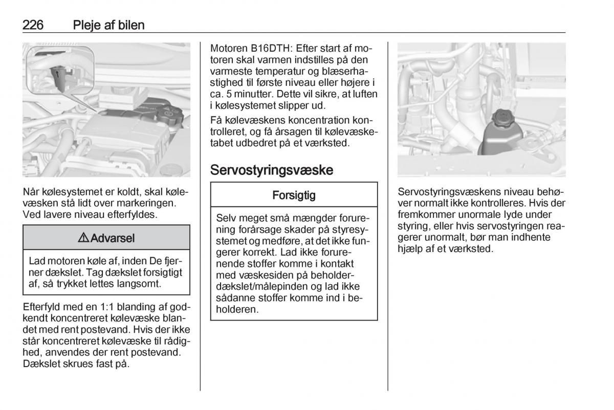 Opel Zafira C Tourer Bilens instruktionsbog / page 228