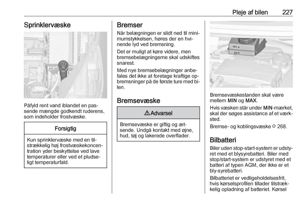 Opel Zafira C Tourer Bilens instruktionsbog / page 229