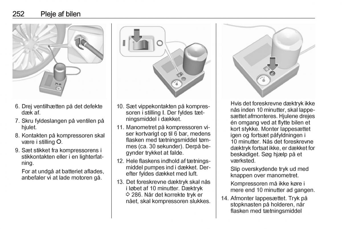 Opel Zafira C Tourer Bilens instruktionsbog / page 254