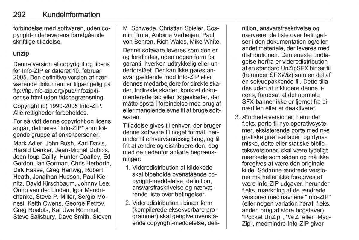Opel Zafira C Tourer Bilens instruktionsbog / page 294
