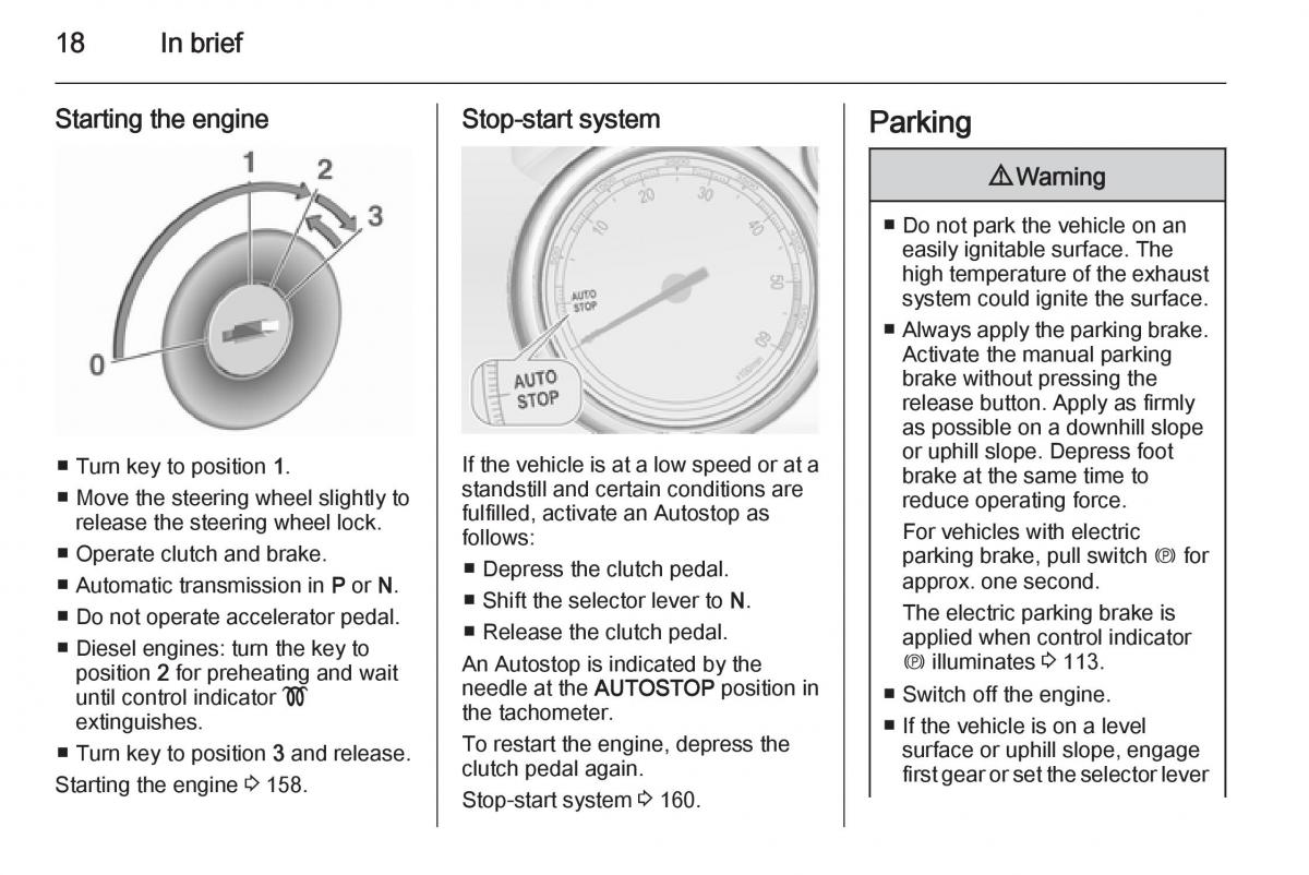 Opel Zafira C Tourer owners manual / page 20