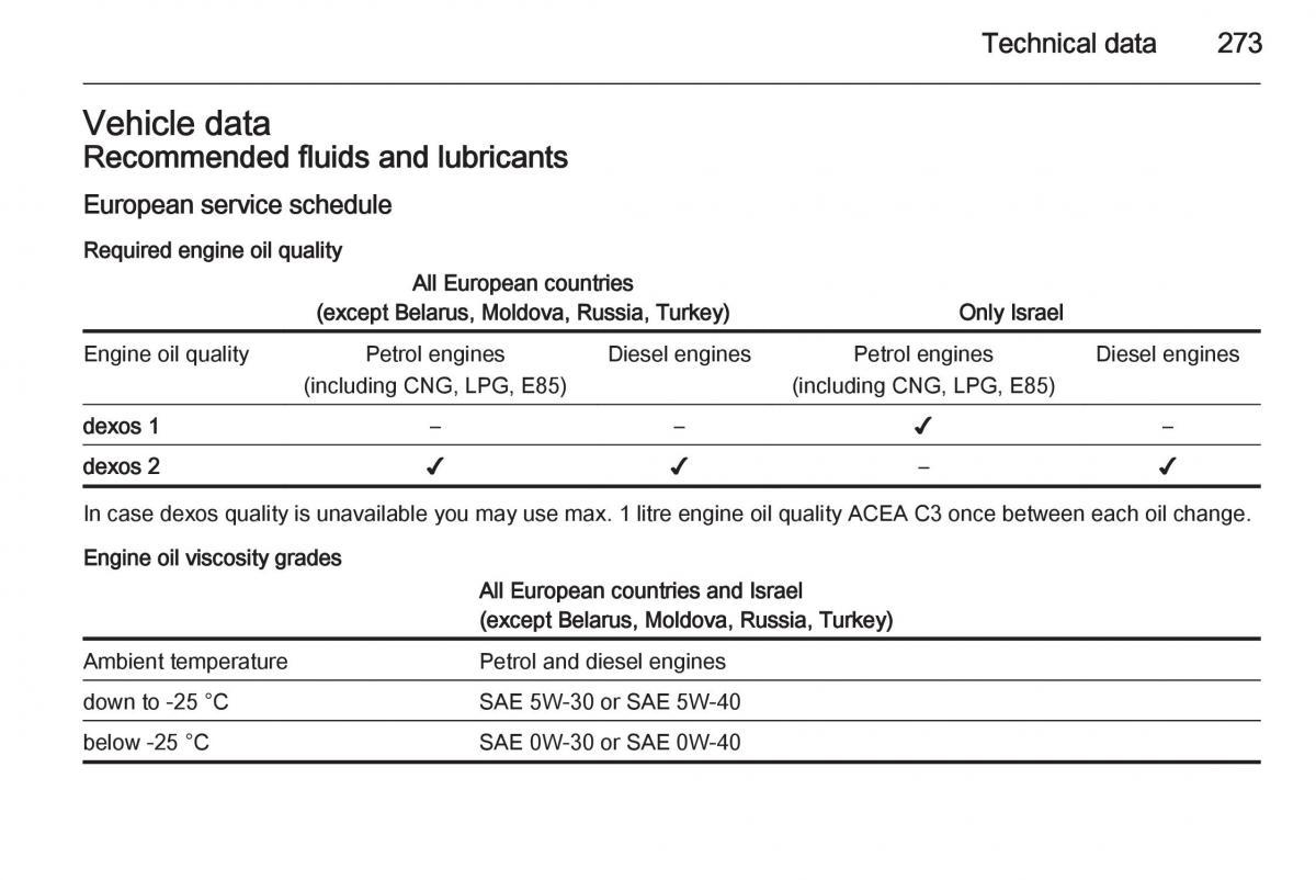 Opel Zafira C Tourer owners manual / page 275