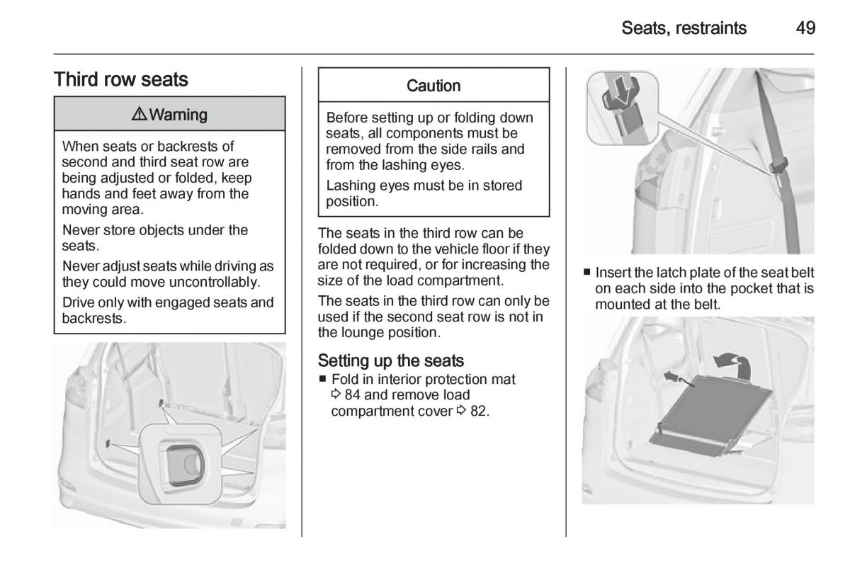 Opel Zafira C Tourer owners manual / page 51