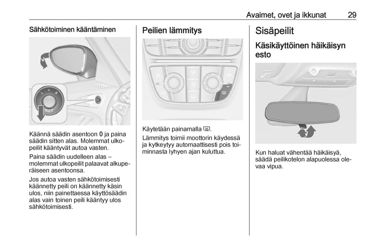 Opel Zafira C Tourer omistajan kasikirja / page 31