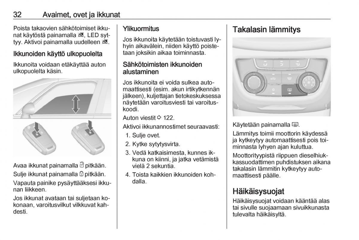 Opel Zafira C Tourer omistajan kasikirja / page 34