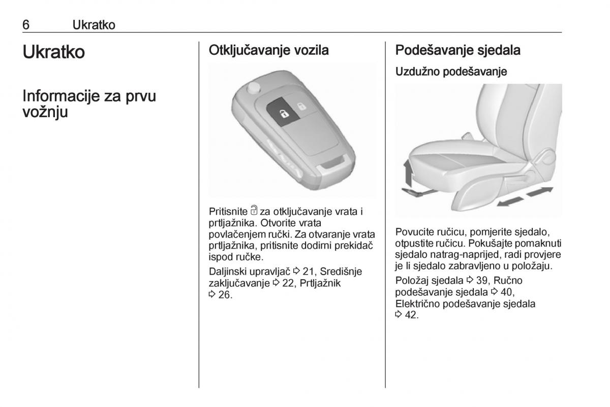 manual  Opel Zafira C Tourer vlasnicko uputstvo / page 8