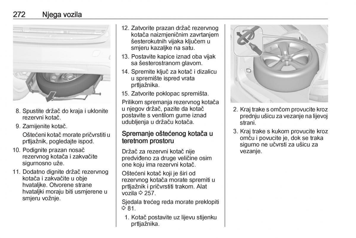 Opel Zafira C Tourer vlasnicko uputstvo / page 274